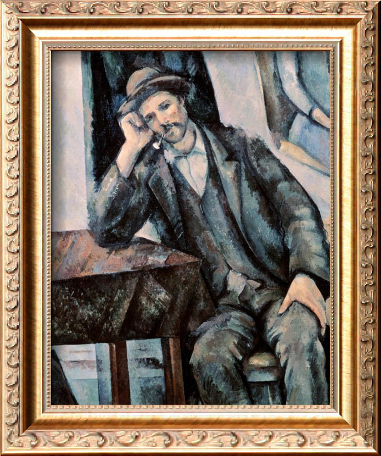 Man Smoking a Pipe - Paul Cezanne Painting